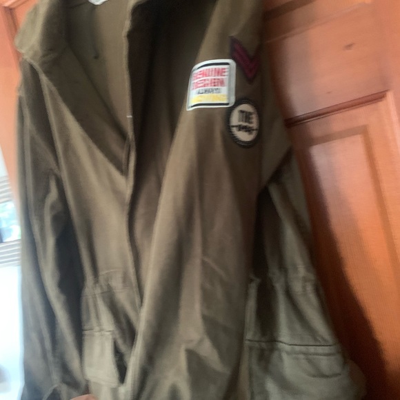 Zara military khaki coat - size XS (more like Med) - Picture 2 of 10